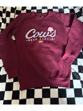 Ladies xsmall cows ice cream crew neck sweater